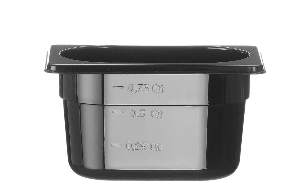 Behållare GN 1/9, HENDI, GN 1/9, 1L, Svart, 176x108x(H)100mm