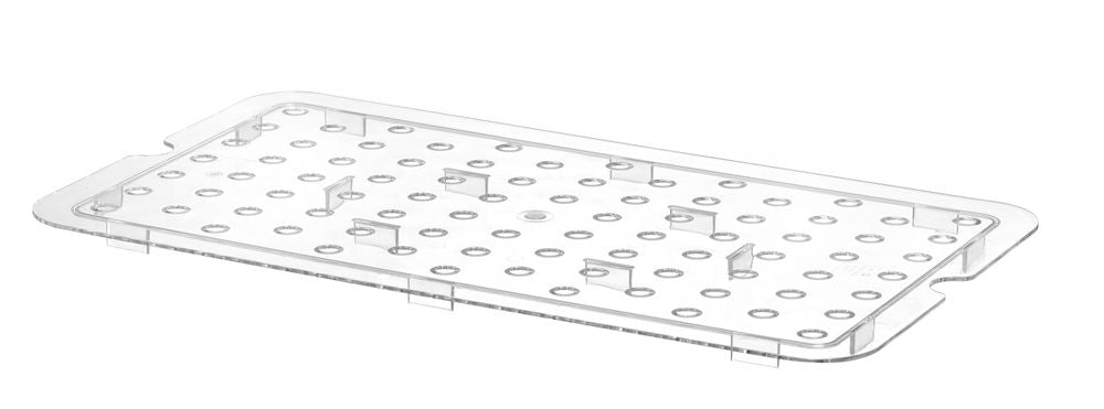 Perforerad dropphylla för GN-behållare i polykarbonat, HENDI, Profi Line, GN 1/1, Transparent, 467x263mm