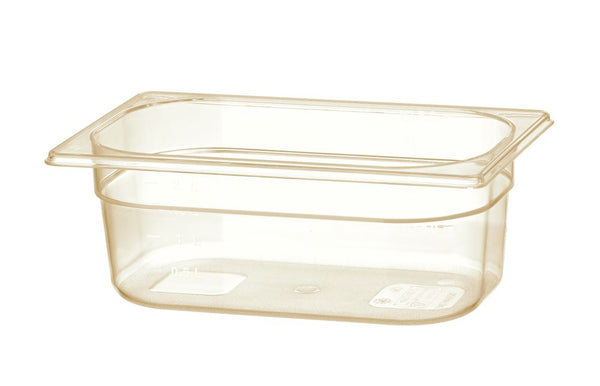 Hendi GN 1/4-behållare, högtemperaturbeständig, GN 1/4, 2,6L, Transparent, 265x162x(H)100mm