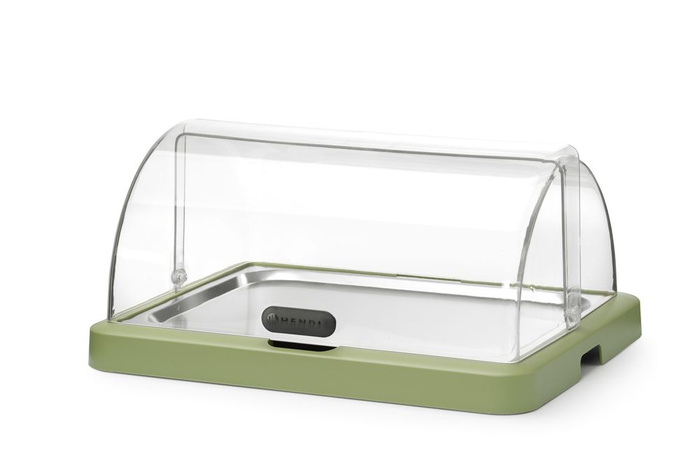Enkel kyldisplay med rulltopp Duo UNIQ, HENDI, designad av Robert Bronwasser, Grön, 460x355x(H)220mm, Rektangulär