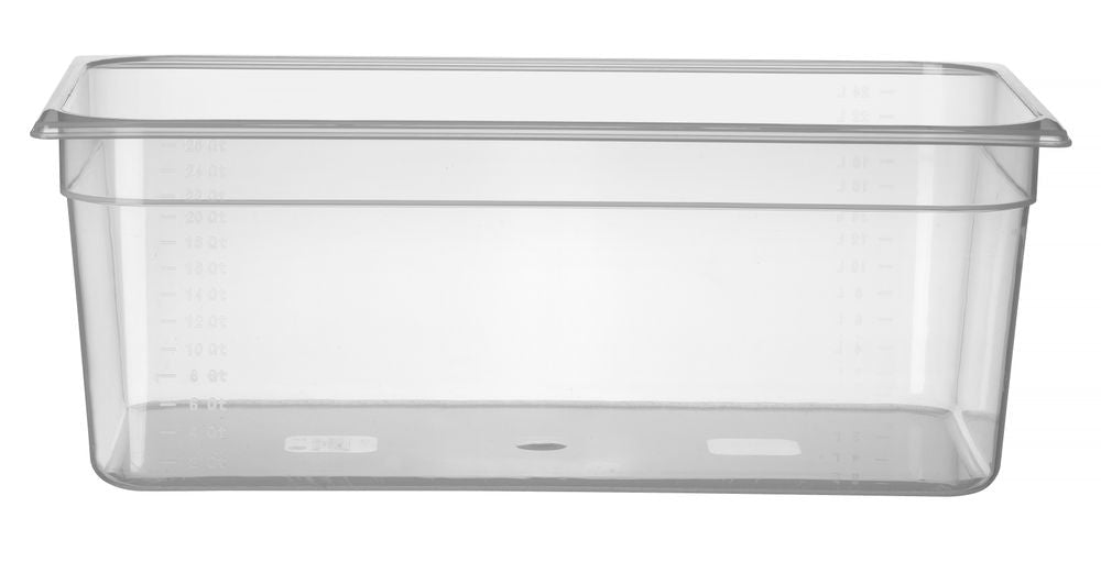 Behållare GN 1/1 polypropen, HENDI, Profi Line, GN 1/1, 28L, Transparent, 530x325x(H)200mm