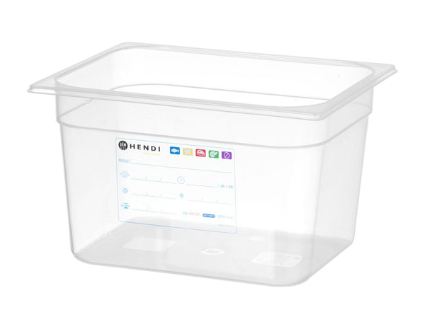 Hendi Behållare GN 1/2 HACCP, GN 1/2, 12,5L, Transparent, 325x265x(H)200mm