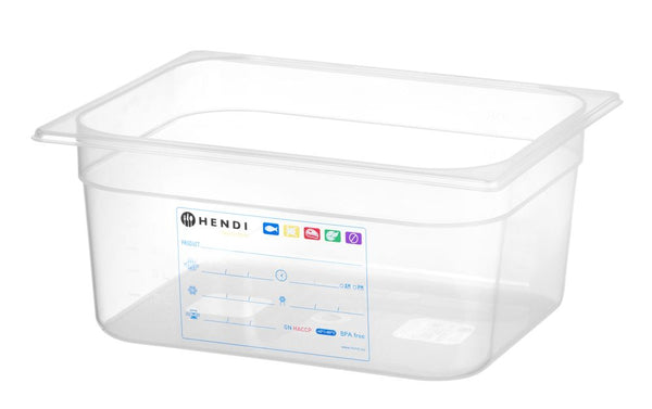 Hendi Behållare GN 1/2 HACCP, GN 1/2, 9,5L, Transparent, 325x265x(H)150mm