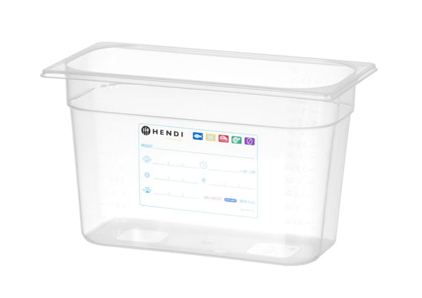 Hendi Behållare GN 1/3 HACCP, GN 1/3, 7,8L, Transparent, 325x176x(H)200mm