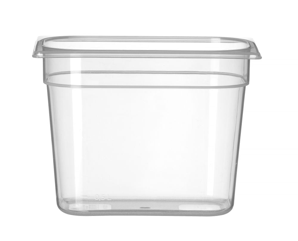 Behållare GN 1/4 polypropen, HENDI, Profi Line, GN 1/4, 5,5L, Transparent, 265x162x(H)200mm