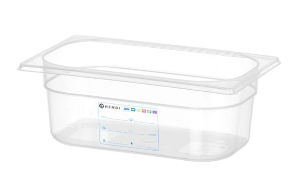 Hendi Behållare GN 1/4 HACCP, GN 1/4, 2,8L, Transparent, 265x162x(H)100mm