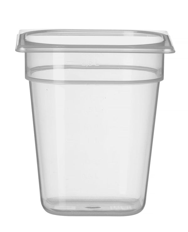 Hendi Behållare GN 1/6 polypropen, Profi Line, GN 1/6, 3,4L, Transparent, 176x162x(H)200mm