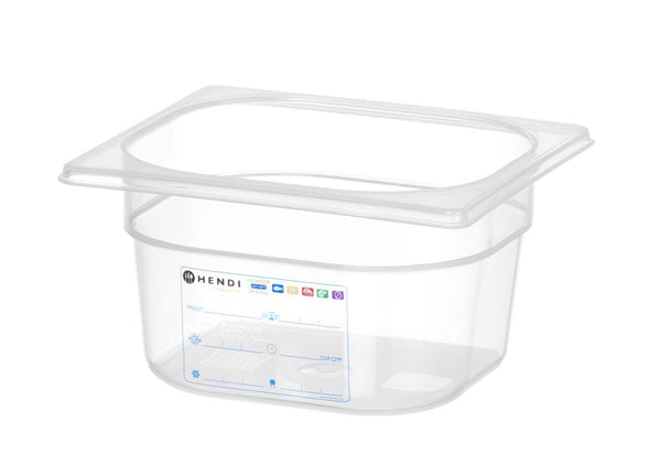 Hendi Behållare GN 1/6 HACCP, GN 1/6, 1,6L, Transparent, 176x162x(H)100mm