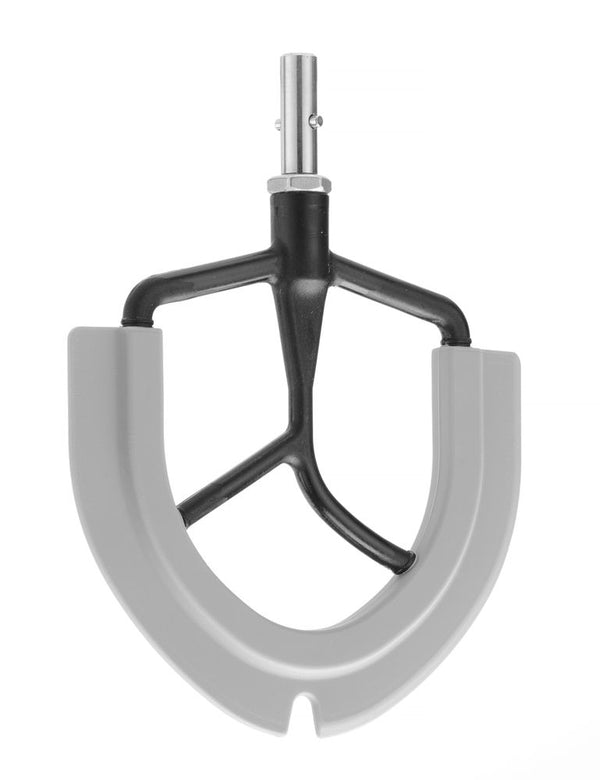 Flat beater with silicone rim