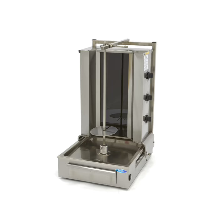 Elektrisk kebabgrill - 3 brännare - 40 kg kött MAXIMA