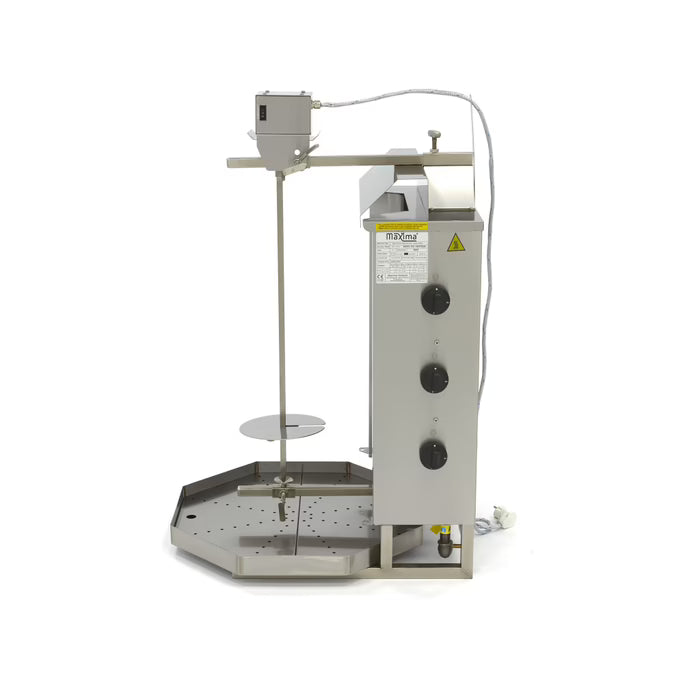 Kebabgrill Gas - 3 brännare - 30 kg kött MAXIMA