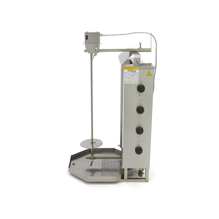 Kebabgrill Gas - 4 brännare - 50 kg kött MAXIMA