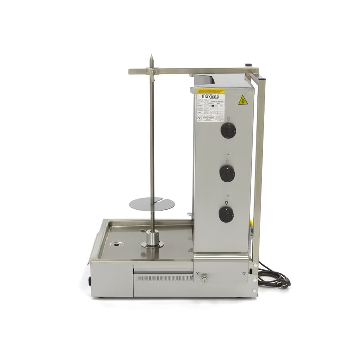 Kebabgrill Gas - 3 brännare - 40 kg kött MAXIMA