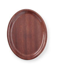 AmerBox Serveringsbricka, oval, halkfri, laminerad, mahogny, 200x265mm