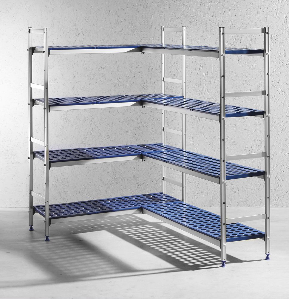Hendi Förvaringsställ i aluminium för GN-behållare, 1120x355x(H)1685mm