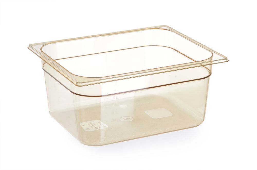 GN 1/2-behållare, högtemperaturbeständig, HENDI, GN 1/2, 9 l, transparent, 325x265x(H)150 mm