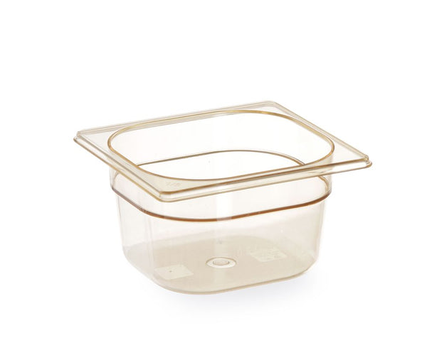 Hendi GN 1/6 behållare, högtemperaturbeständig, GN 1/6, 1,6L, Transparent, 176x162x(H)100mm