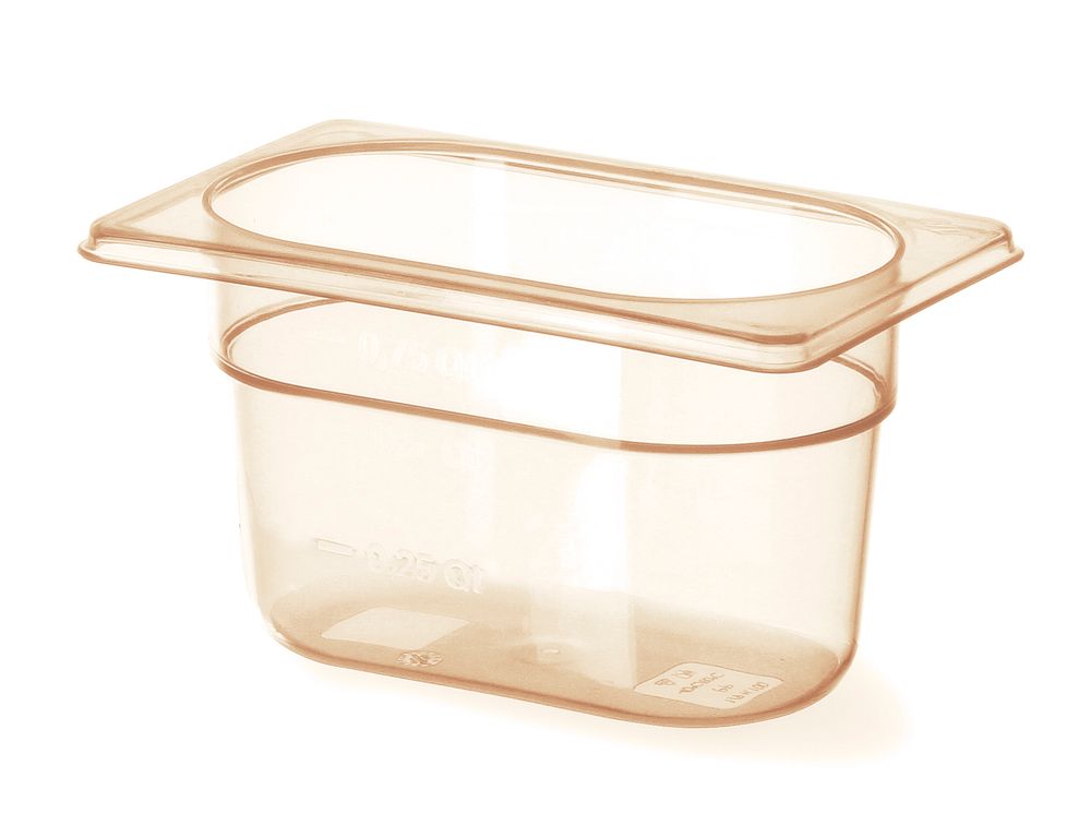 GN 1/9 behållare, högtemperaturbeständig, HENDI, GN 1/9, 0,9L, Transparent, 176x108x(H)100mm