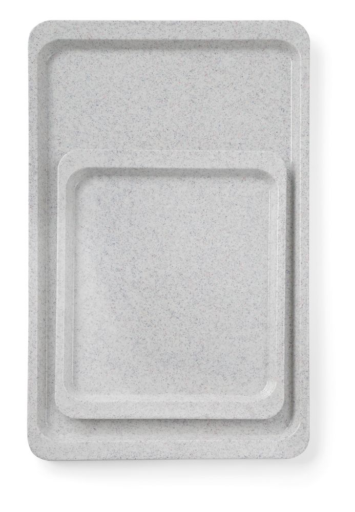 AmerBox Polyesterbricka för självbetjäningsrestauranger, GN 1/2, Granit, 325x265mm, Rektangulär