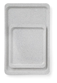 AmerBox Polyesterbricka för självbetjäningsrestauranger, GN 1/2, Granit, 325x265mm, Rektangulär
