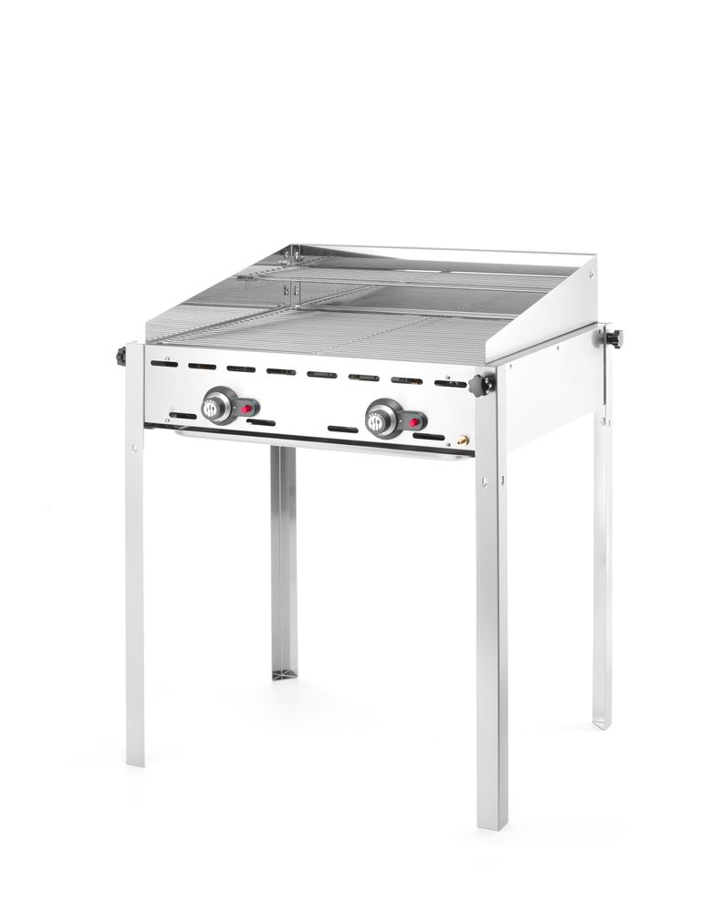 Hendi Green Fire med 2 brännare, Profi Line, 2 rostfria Gastronorm 1/1 grillgaller, 11,6 kW, 740x612x(H)825 mm