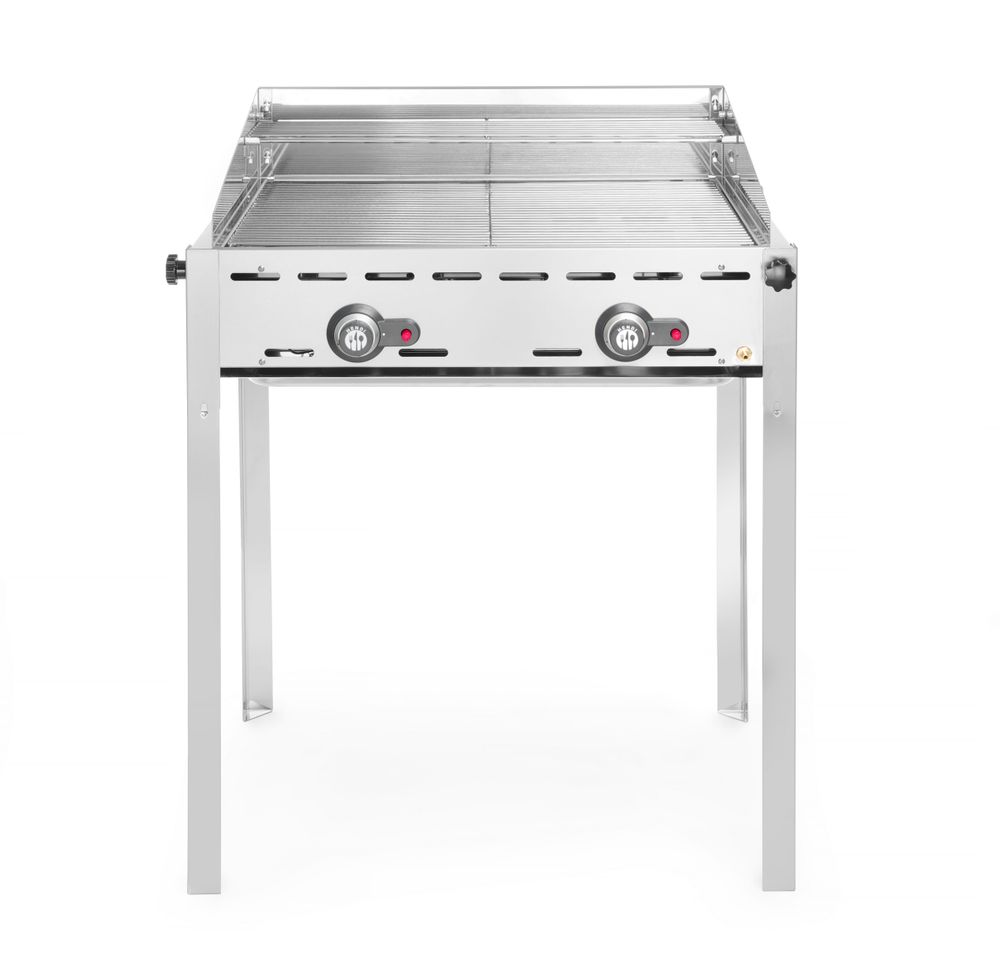 Green Fire med 2 brännare, HENDI, Profi Line, 2 rostfria Gastronorm 1/1 grillgaller, 11,6 kW, 740x612x(H)825 mm