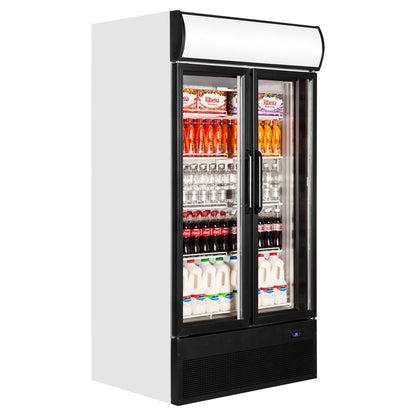 FSC1000H - Displaykyl - 2-dörrars displaykyl med skärm