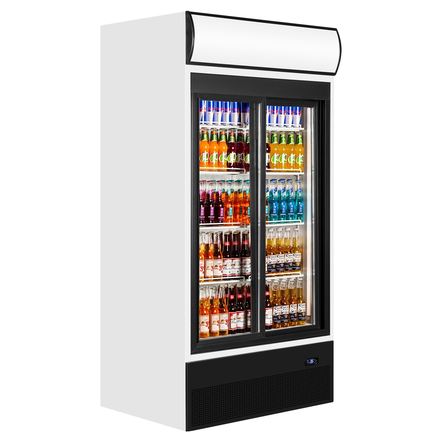 FSC1000S - Displaykyl - 2-dörrars displaykyl med skärm