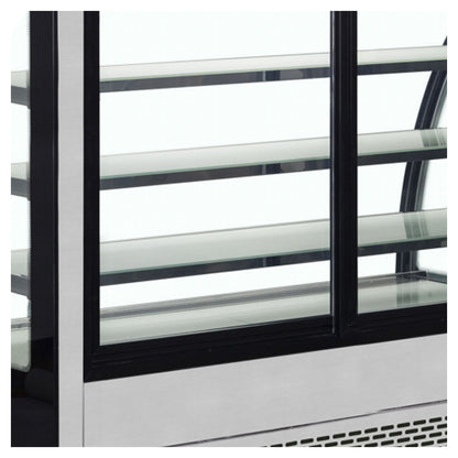 LPD1500C/BLACK - Kylda displaykylbänkar - Kyld displaydisk med front och lock i välvt glas