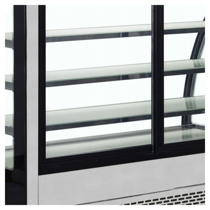 LPD900C/BLACK - Kylda displaykylbänkar - Kyld displaydisk med front och lock i välvt glas