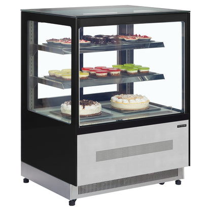 LPD900F/BLACK - Kylda displaykylbänkar - Kyld displaydisk med front och lock i platt glas