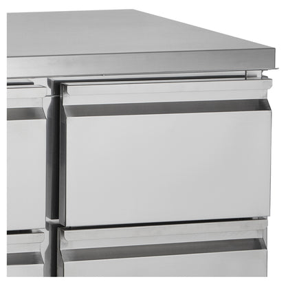 SS1435 - Kylbänk Sandwichpreparering GN1/1 - Disk i rostfritt stål med kylbrunn för GN1/6-kantiner