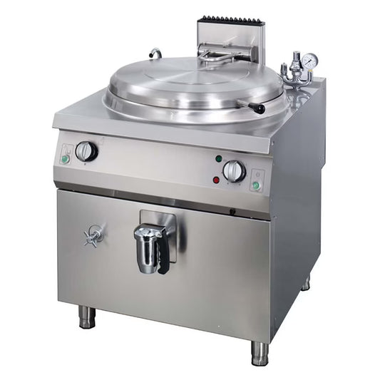 MAXIMA Premium Kokpanna 120L - 90cm djup - Gas - Indirekt uppvärmning