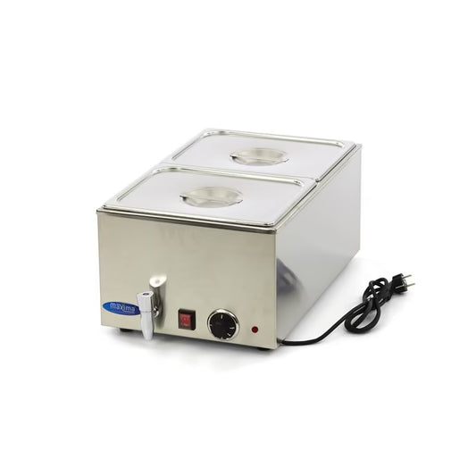 MAXIMA Bain Marie med kran - Inkl. 2 x 1/2 GN Set