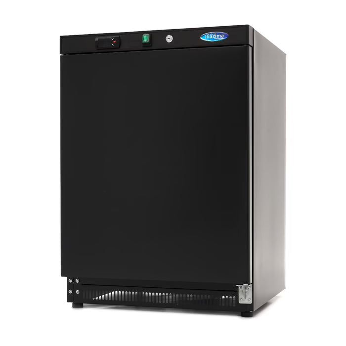 MAXIMA Frys 200L - 2 fasta hyllor - Svart