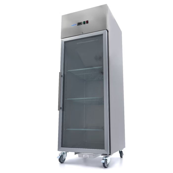 MAXIMA Displaykyl 600L - 3 justerbara hyllor - Rostfritt stål
