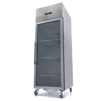 MAXIMA Displaykyl 600L - 3 justerbara hyllor - Rostfritt stål