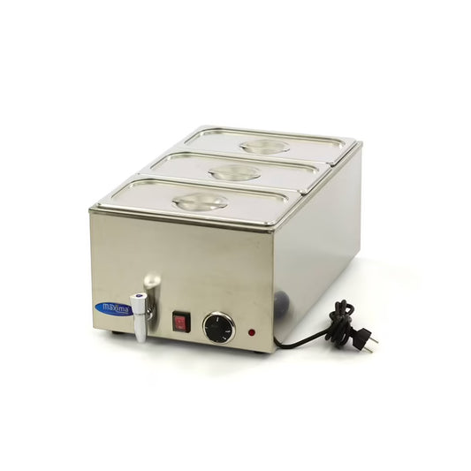 MAXIMA Bain Marie med kran - Inkl. 3 x 1/3 GN Set