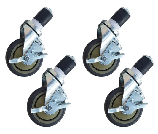 MAXIMA Hjul till arbetsbord - 12,7 cm - 4 st (med bromsar)