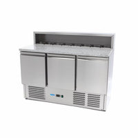 MAXIMA Pizzabänk med 3 dörrar 136,5cm - 400L