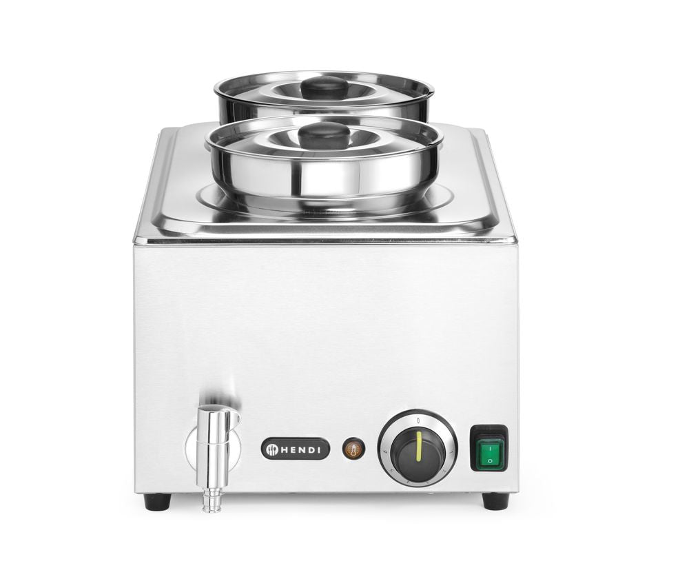 HENDI Set: Bain-marie Ranger + 2x4L-behållare med lock, 220-240V/1000W