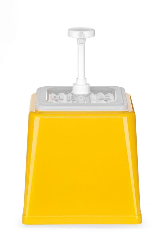 Såsdispenser med pump, HENDI, 2,5L, Gul, 230x210x(H)327mm