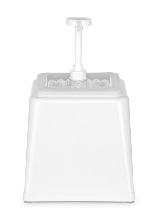 Såsdispenser med pump, HENDI, 2,5L, Vit, 230x210x(H)327mm