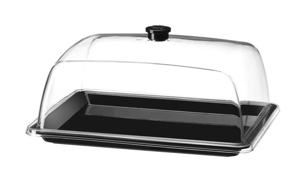 Rectangular tray with lid