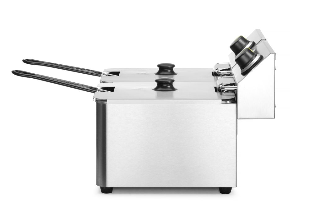 Hendi Fritös Kitchen Line - 2x 8L, Kitchen Line, 16L, 230V/7000W, 542x430x(H)351mm