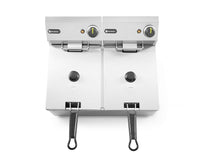 Hendi Fritös Kitchen Line - 2x 8L, Kitchen Line, 16L, 230V/7000W, 542x430x(H)351mm