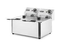 Hendi Fritös Kitchen Line - 2x4L, Kitchen Line, 8L, 230V/6000W, 470x380x(H)315mm