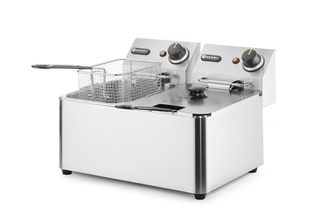 Hendi Fritös Kitchen Line - 2x4L, Kitchen Line, 8L, 230V/6000W, 470x380x(H)315mm