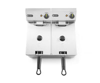 Hendi Fritös Kitchen Line - 2x4L, Kitchen Line, 8L, 230V/6000W, 470x380x(H)315mm