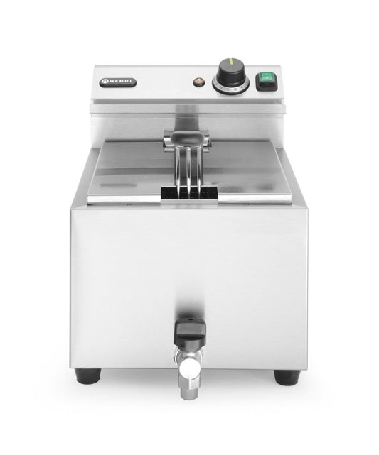 HENDI Fritös med avtappningskran, Profi Line, 8L, 230V/3500W